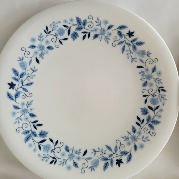 Vintage Oneida Premier Melamine Set of 5 Salad Plates Blue Flowers 7 3/4" Melmac - Picture 2 of 5
